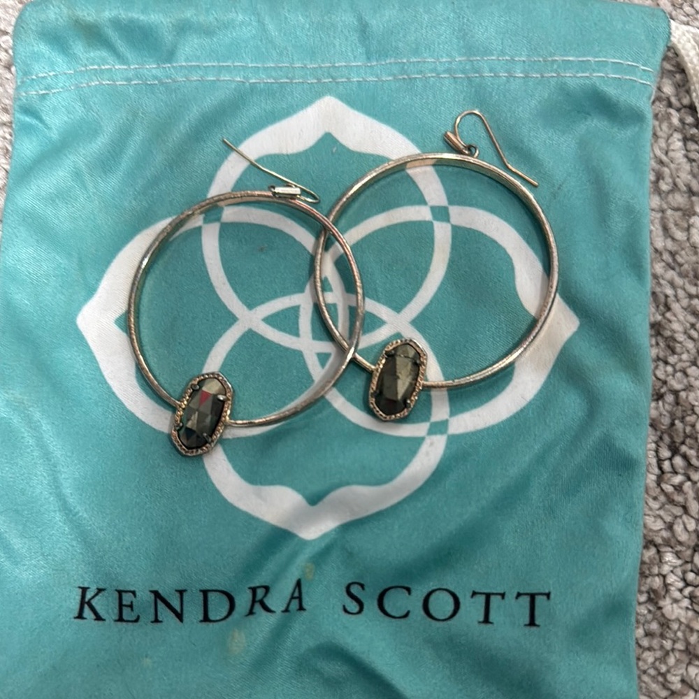 Kendra Scott Gold Hoop Earrings with Charms